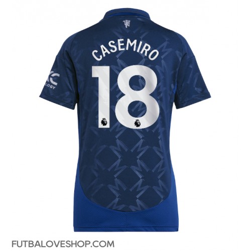 Dres Manchester United Casemiro #18 Preč pre Ženy 2024-25 Krátky Rukáv